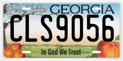 GA license plate CLS9056