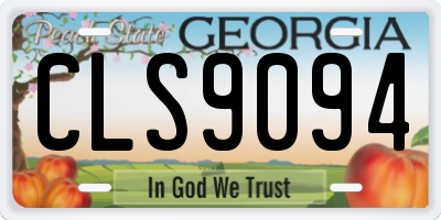 GA license plate CLS9094