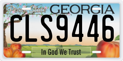 GA license plate CLS9446