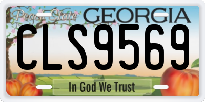 GA license plate CLS9569