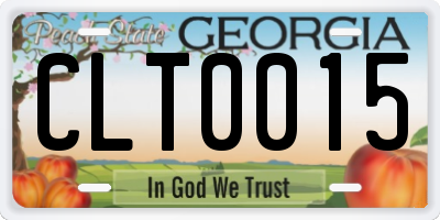 GA license plate CLT0015