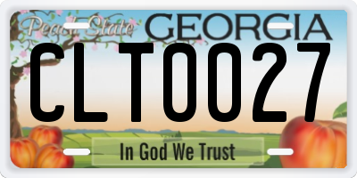 GA license plate CLT0027
