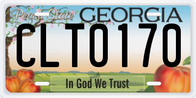 GA license plate CLT0170