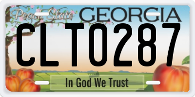 GA license plate CLT0287