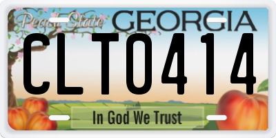GA license plate CLT0414