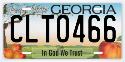GA license plate CLT0466