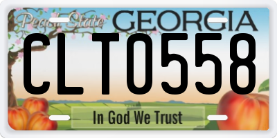 GA license plate CLT0558