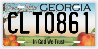 GA license plate CLT0861