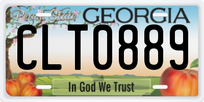 GA license plate CLT0889