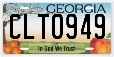 GA license plate CLT0949