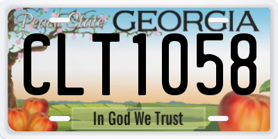 GA license plate CLT1058