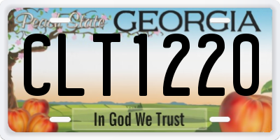 GA license plate CLT1220