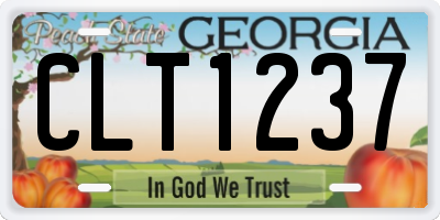 GA license plate CLT1237