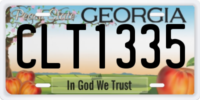GA license plate CLT1335