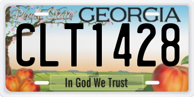 GA license plate CLT1428