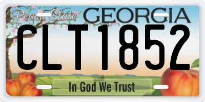 GA license plate CLT1852