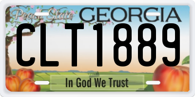 GA license plate CLT1889