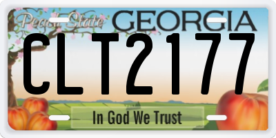 GA license plate CLT2177