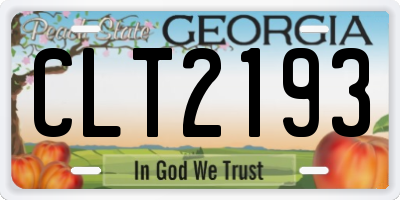 GA license plate CLT2193