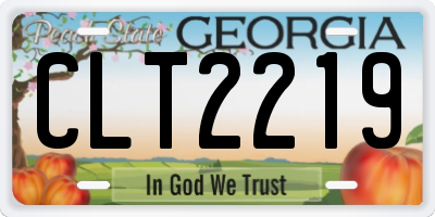 GA license plate CLT2219