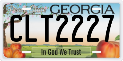 GA license plate CLT2227