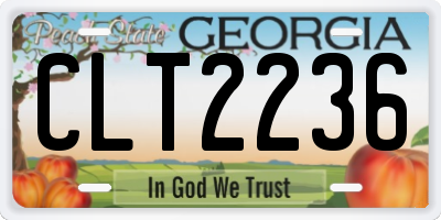 GA license plate CLT2236