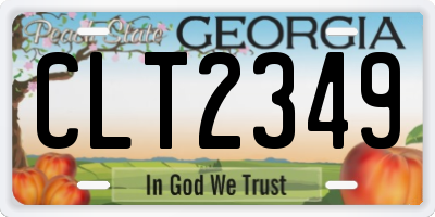 GA license plate CLT2349