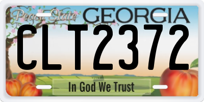 GA license plate CLT2372