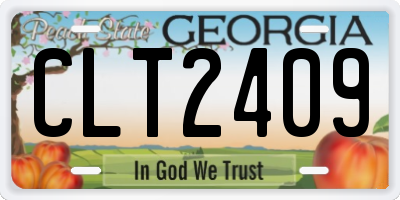 GA license plate CLT2409