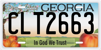 GA license plate CLT2663