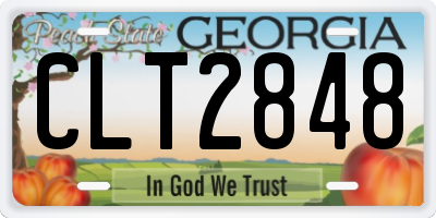 GA license plate CLT2848