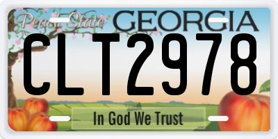 GA license plate CLT2978