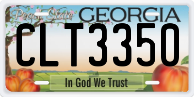 GA license plate CLT3350