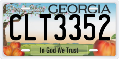 GA license plate CLT3352