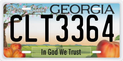 GA license plate CLT3364