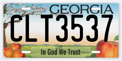 GA license plate CLT3537