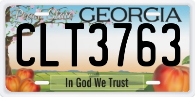 GA license plate CLT3763