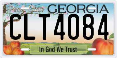 GA license plate CLT4084