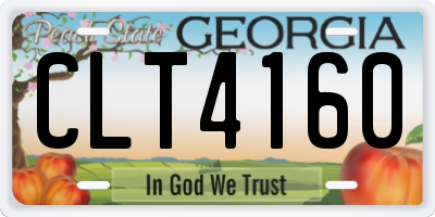 GA license plate CLT4160