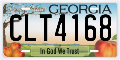 GA license plate CLT4168