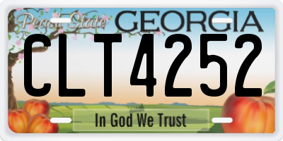 GA license plate CLT4252