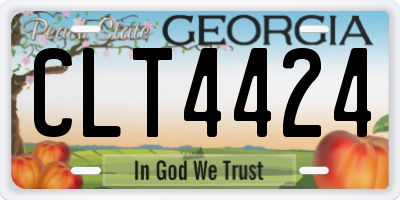 GA license plate CLT4424
