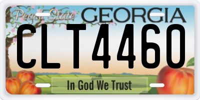 GA license plate CLT4460