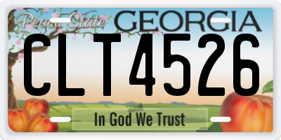 GA license plate CLT4526