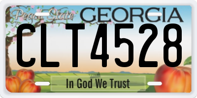 GA license plate CLT4528