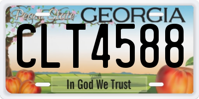 GA license plate CLT4588