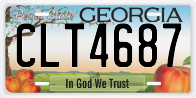 GA license plate CLT4687