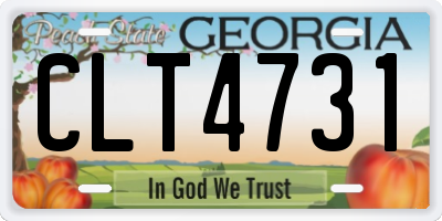 GA license plate CLT4731
