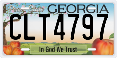 GA license plate CLT4797