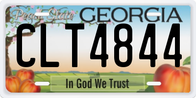 GA license plate CLT4844